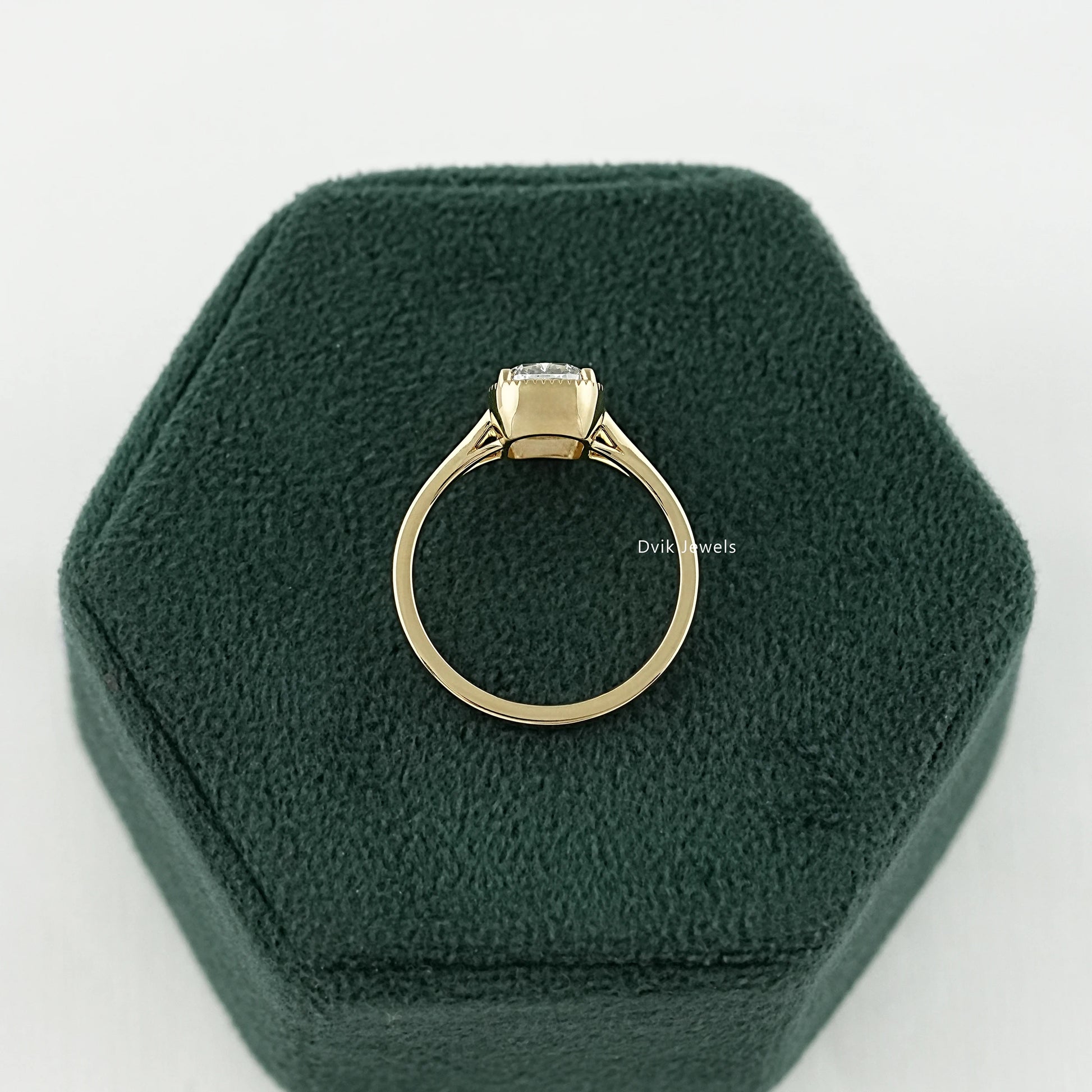 Crushed Ice Cushion Cut Lab Diamond Solitaire Ring Ring