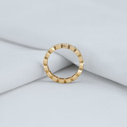 Bezel Set Round Cut Lab Diamond Eternity Band Band