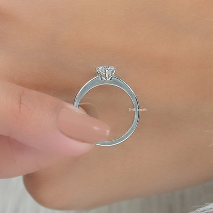 Round Diamond Solitaire Promise Ring Ring