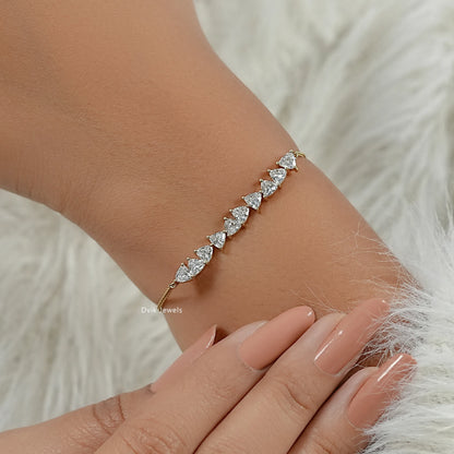 Trillion Cut Lab Grown Diamond Chain Bracelet Bracelet