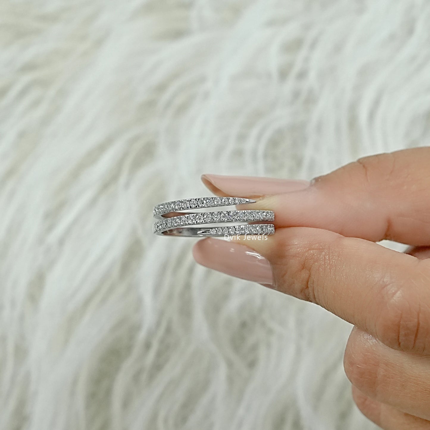Round Cut Lab Diamond Spiral Wrap Ring Ring