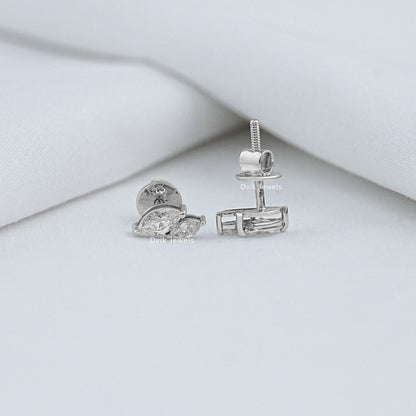 Double Marquise Cut Lab Diamond Stud Earrings Earrings