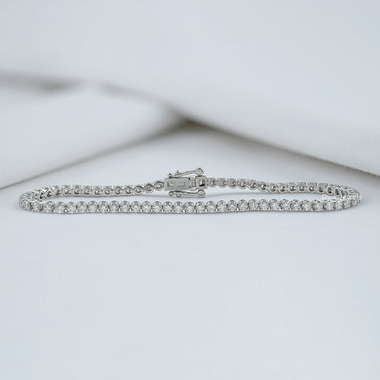 Round Lab Grown Diamond Tennis Bracelet Bracelet