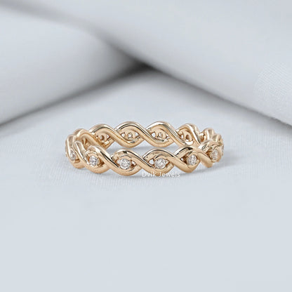 Infinity Round Diamond Eternity Band Band