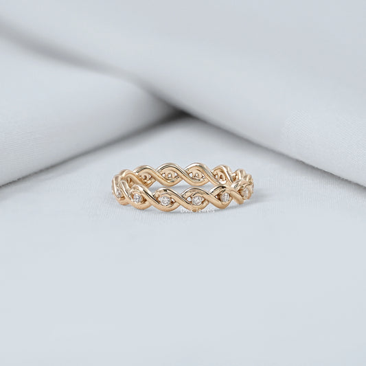 Infinity Round Diamond Eternity Band Band