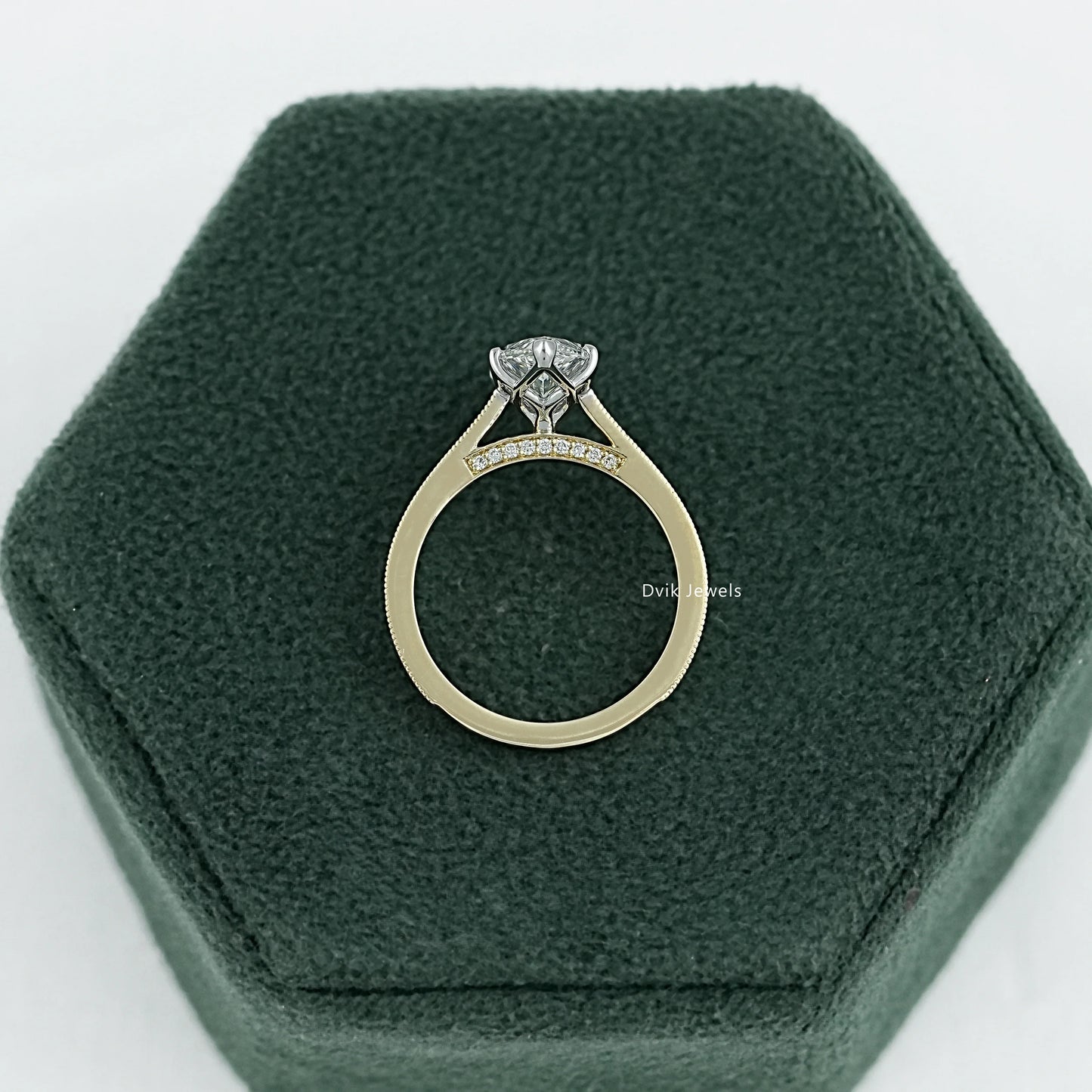 Marquise Cut Lab Diamond Vintage Filigree Engagement Ring Ring