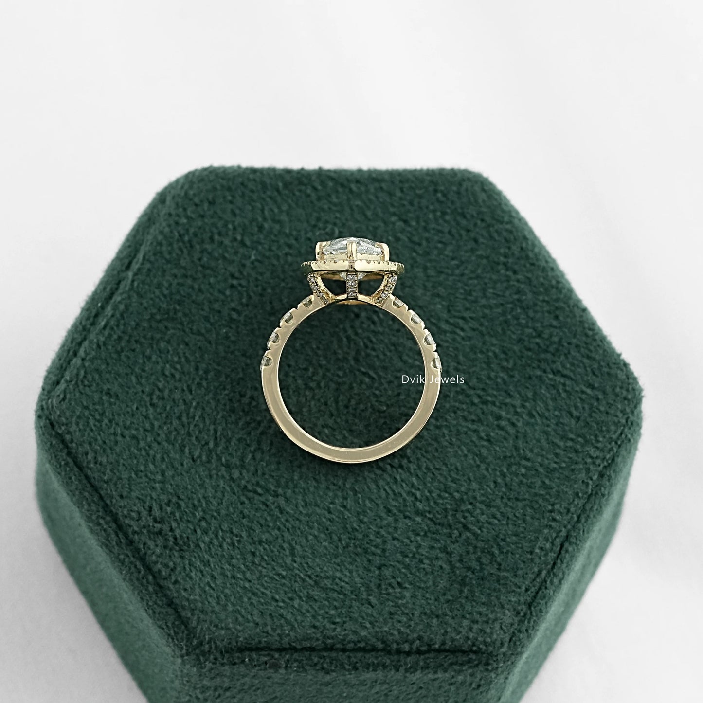 Marquise Cut Lab Diamond Halo Engagement Ring Ring