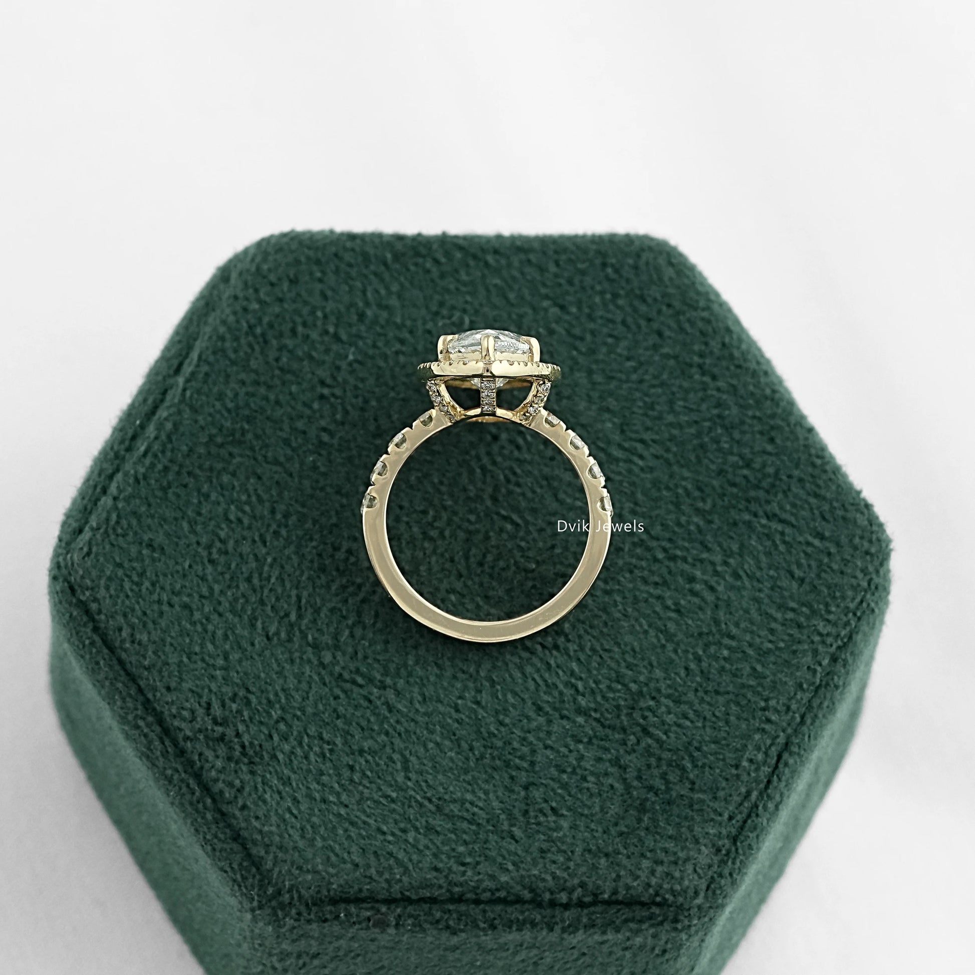 Marquise Cut Lab Diamond Halo Engagement Ring Ring