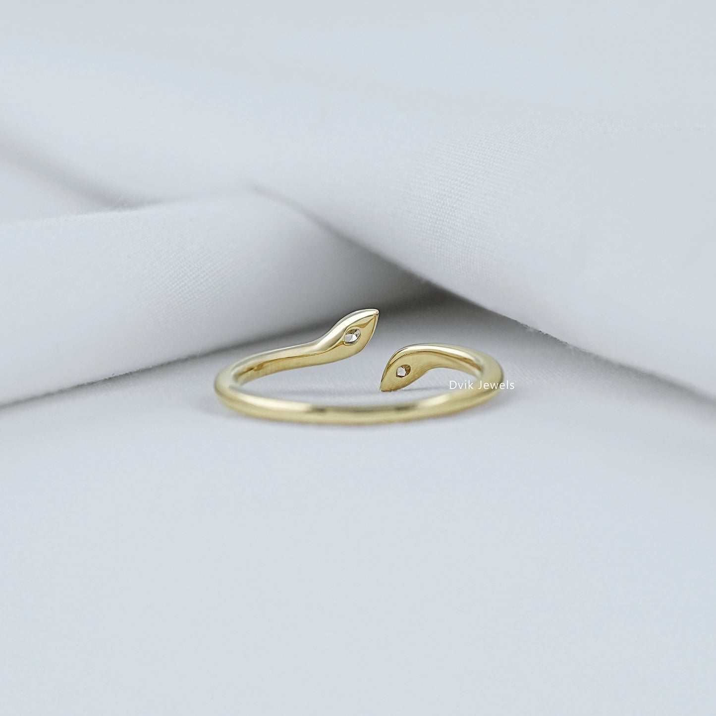 Dainty Marquise Cut Lab Diamond Open Bypass Ring Ring