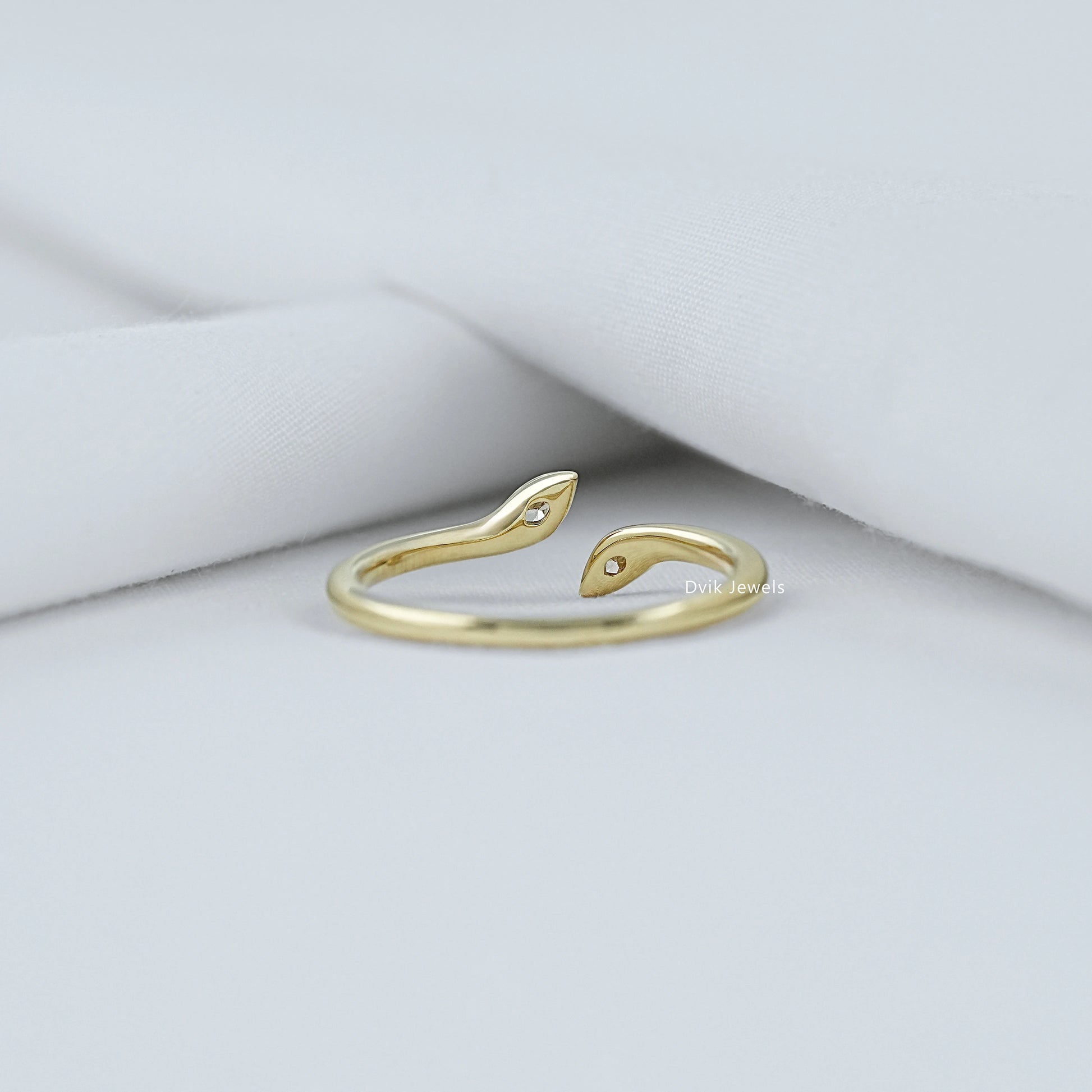 Dainty Marquise Cut Lab Diamond Open Bypass Ring Ring