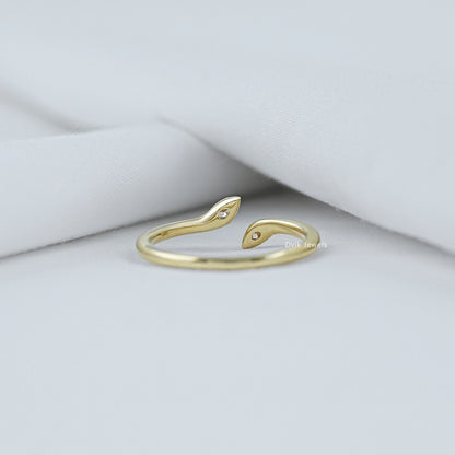 Dainty Marquise Cut Lab Diamond Open Bypass Ring Ring