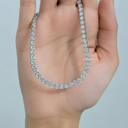 Round Cut Lab Grown Diamond Tennis Necklace Necklace