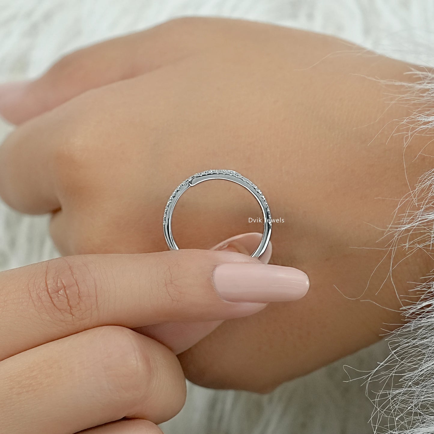 Round Cut Lab Diamond Spiral Wrap Ring Ring