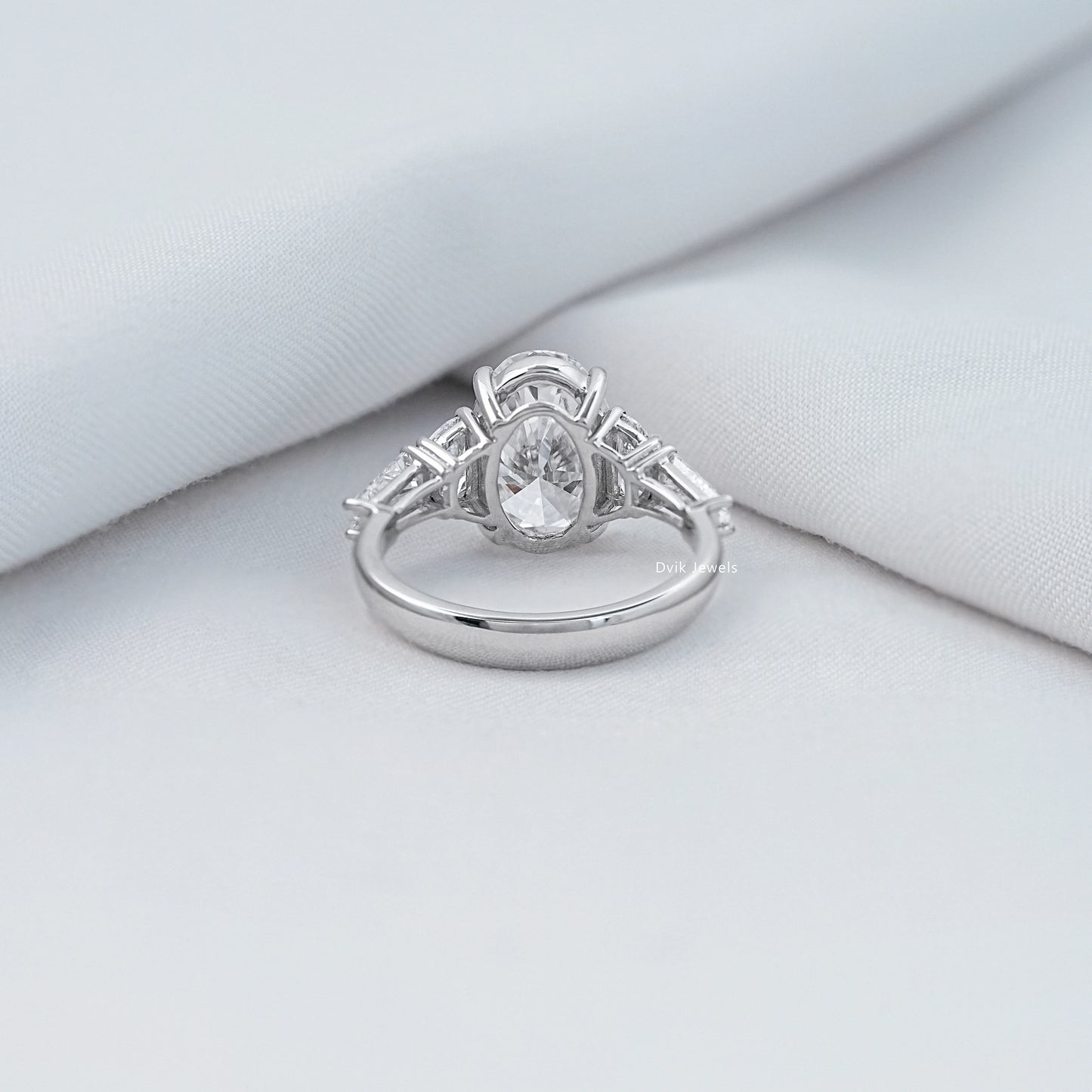 Five Stone Oval Cut Lab Diamond Engagement Ring Ring