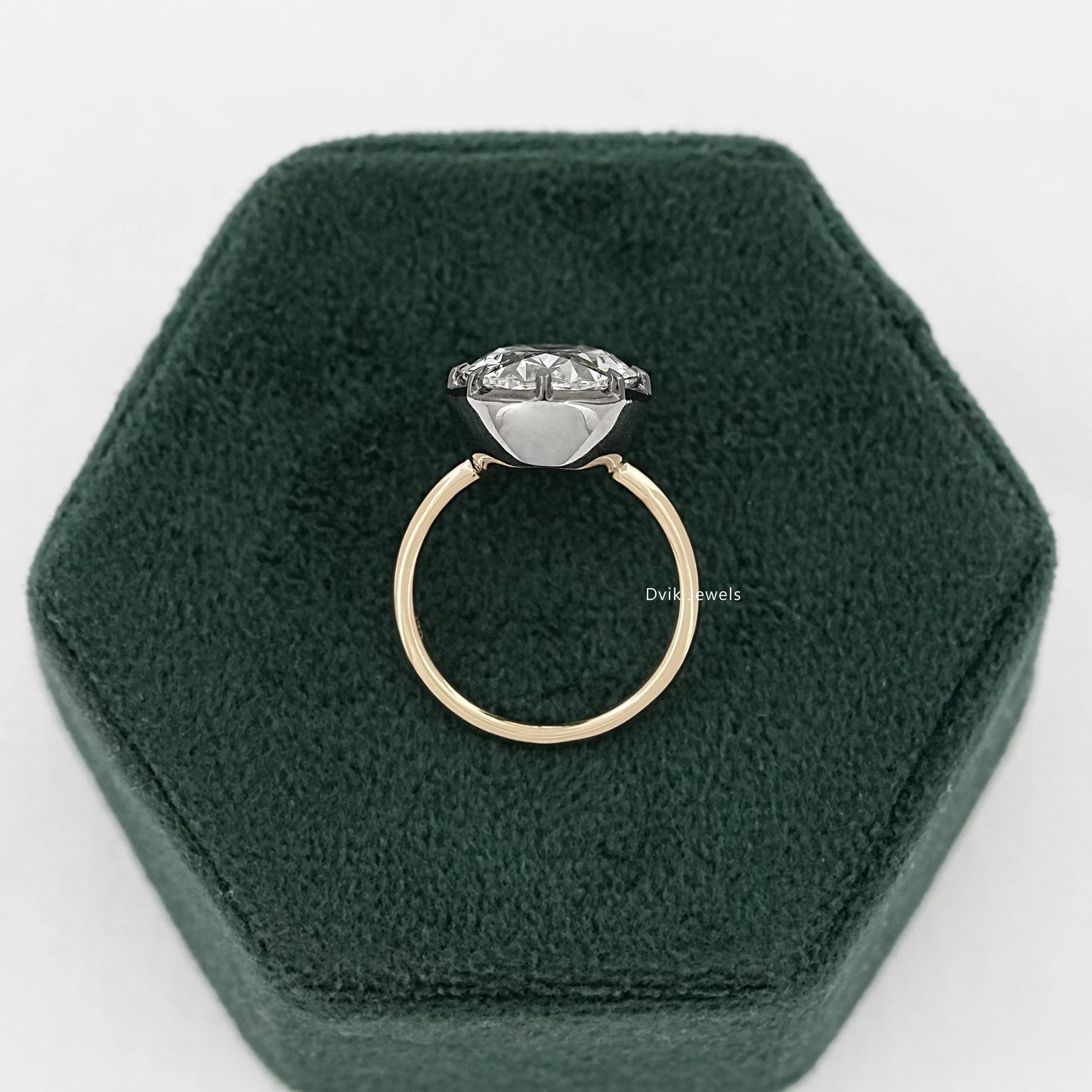Oval Cut Lab Diamond Solitaire Ring with Classic Prong Setting Ring