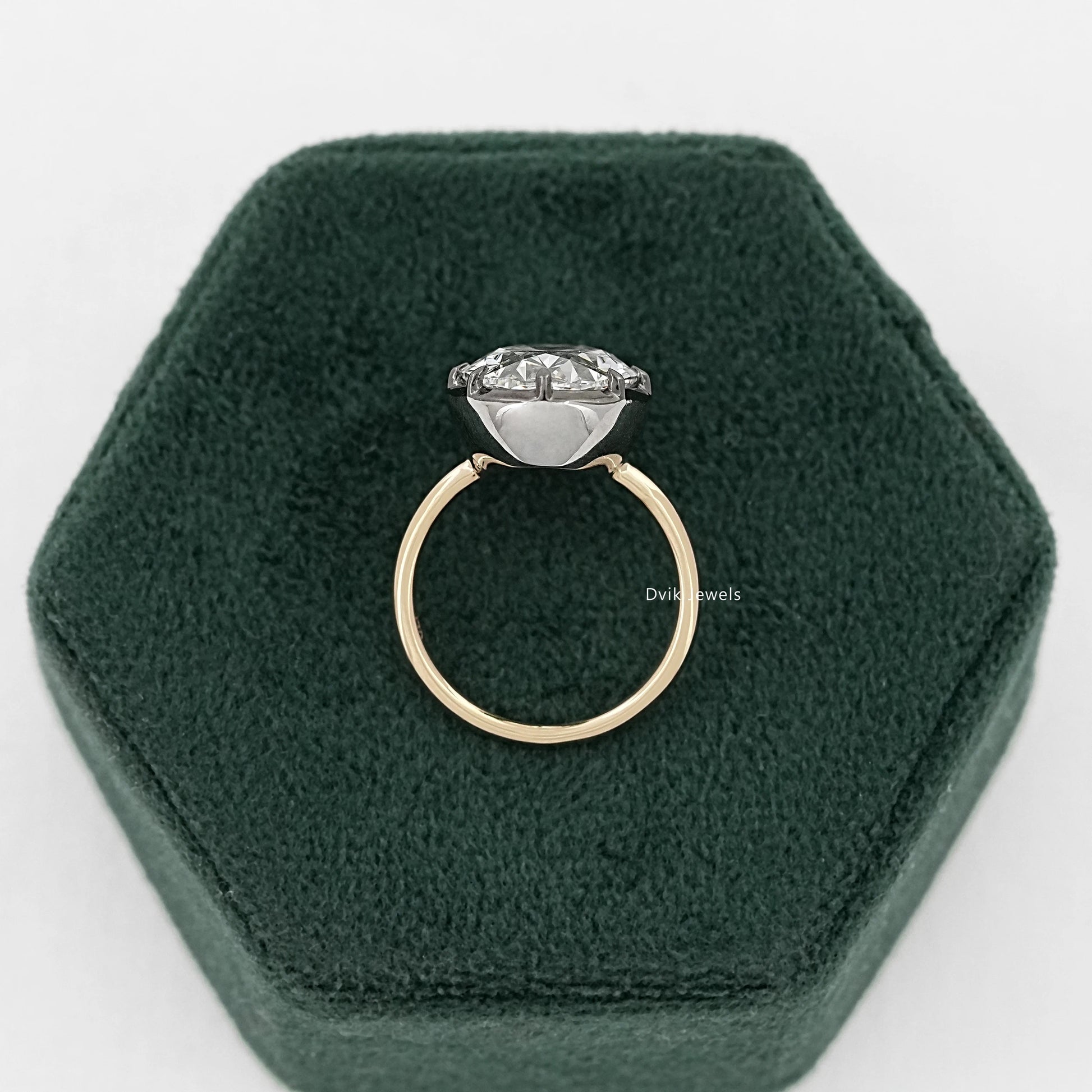 Oval Cut Lab Diamond Solitaire Ring with Classic Prong Setting Ring