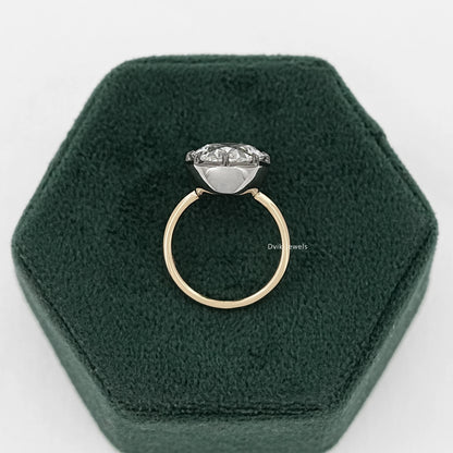 Oval Cut Lab Diamond Solitaire Ring with Classic Prong Setting Ring