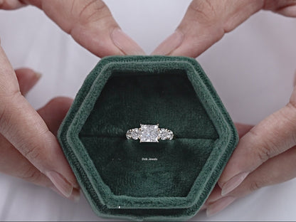 Princess Cut Five Stone Engagement Ring
