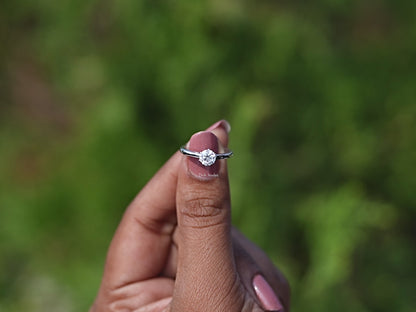 Round Diamond Solitaire Promise Ring