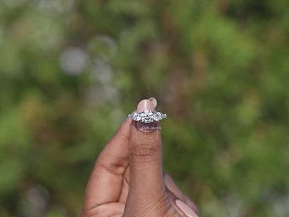 Five Stone Round And Tapered Baguette Diamond Ring