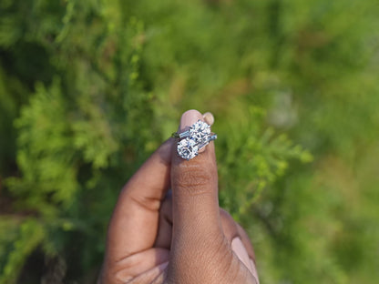 Round Cut Lab Diamond Bypass Anniversary Ring