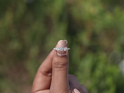 Round And Marquise Diamond Five Stone Ring