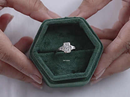 Radiant Cut Prong Set Five Stone Ring