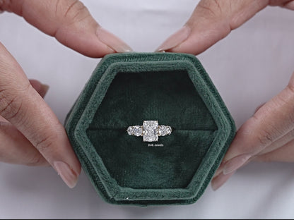 Radiant Cut Lab Diamond Five Stone Ring