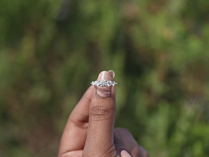 Five Stone Round And Baguette Accent Ring