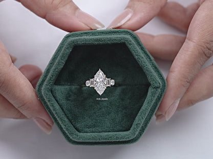 Marquise And Baguette Cut Five Stone Diamond Ring