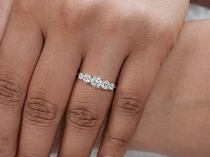 Five Stone Round Brilliant Cut Diamond Ring