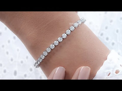Brilliant Round Cut Lab Diamond Tennis Bracelet
