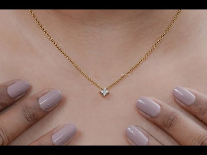 Round Diamond Floral Style Minimalist Pendant