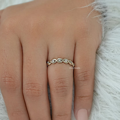 Infinity Round Diamond Eternity Band Band